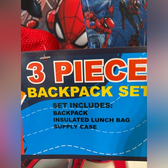 Marvel Spider-Man 3 Piece Backpack Set - Picture 3 of 3